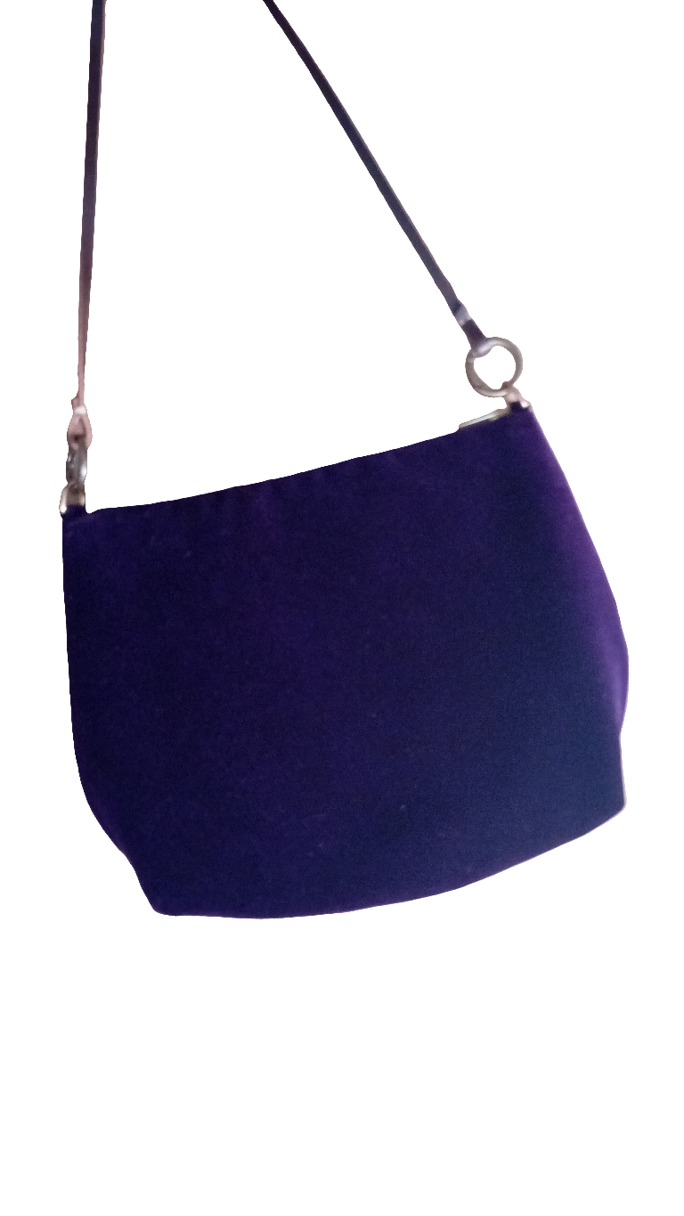 Bolso Maria terciopelo , Negro , azul marino , verde